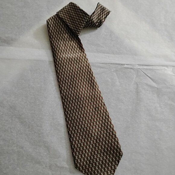 CCO-NEW-RENE CHAGAL-TIE- OLIVE-WINEON GOLDEN TONE - Picture 5 of 5
